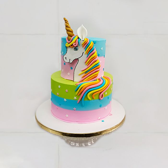 Two-tier Unicorn Seashell Cake - CakeIndulge PH-sonthuy.vn